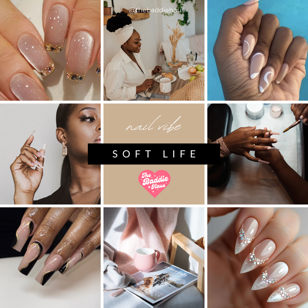 Soft Life - S/M length  FreeStyle Custom Press-on Nails