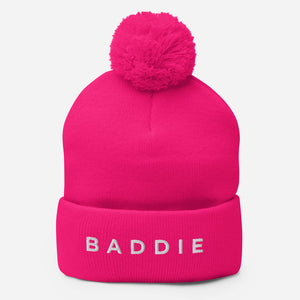 BADDIE Pom-Pom Beanie